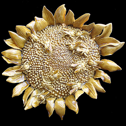 Bees on sunflower